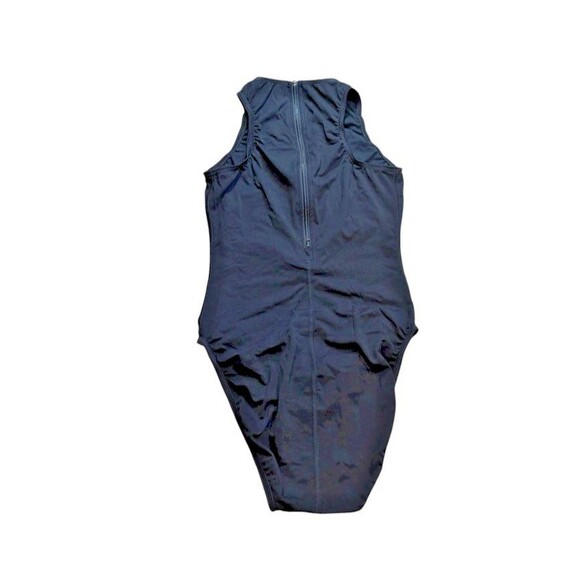 Speedo Women's Size 12/38 Team Black Endurance+ One Piece Swimsuit  Zip Back $75 - Picture 2 of 7
